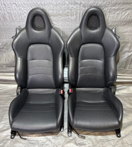 2000-2005 Honda S2000 OEM Black Leather Seats / Pair / HS009