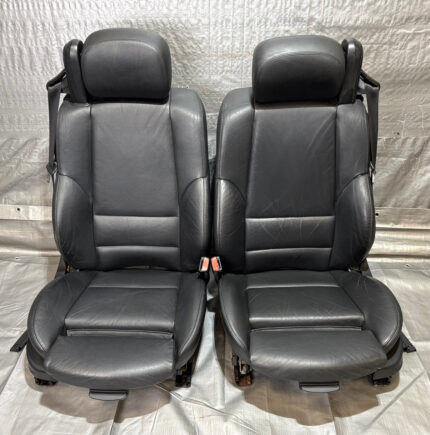 2001-2006 E46 BMW M3 Convertible Black Leather Front Leather Seats / Pair / M3019