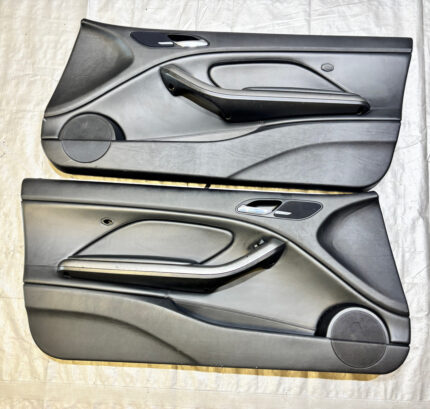 2001-2006 E46 BMW M3 Interior Door Panels / Black Nappa Leather / M3019