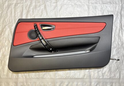 2008-2013 BMW E88 128i 135i Convertible Passenger Side Interior Door Panel / Coral Red / B1014