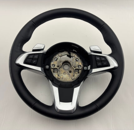 2009-2016 BMW E89 Z4 Black Leather Steering Wheel w/ Shifter Paddles / Z4909