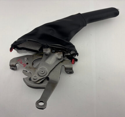 2017-2020 Fiat 124 Spider Black Leather Parking Brake Handle / Saddle Brown Stitching / FD028