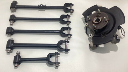 2017-2020 Fiat 124 Spider Passenger Rear Knee Assembly Spindle Knuckle w/ Control Arms / 90K FD023