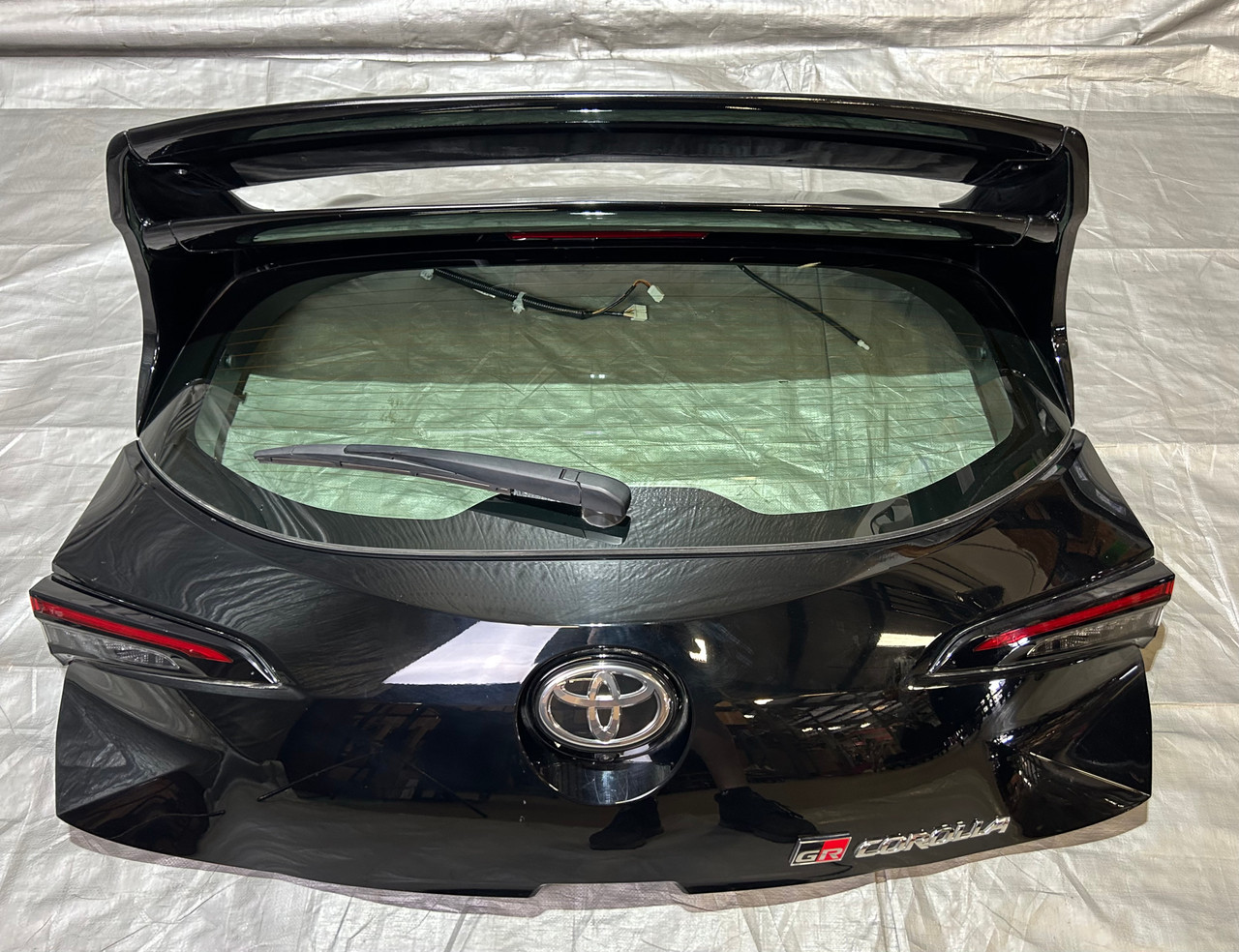 2023-2025 Toyota GR Corolla Trunk Lid Liftgate w/ Aftermarket Spoiler / Lights / Black GRC02 2023-2025 Toyota GR Corolla Trunk Lid Liftgate w/ Aftermarket Spoiler / Lights / Black GRC02